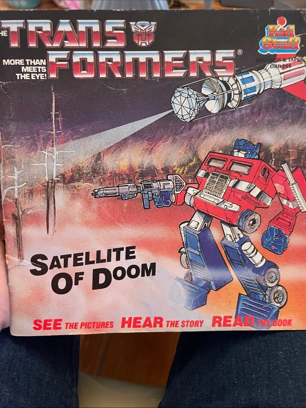 The Transformers "Satellite of Doom" Book - Optimus Prime Cover